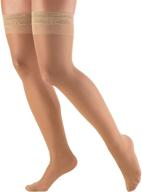 🏻 truform beige thigh high compression stockings for women, 8-15 mmhg, 20 denier, large логотип