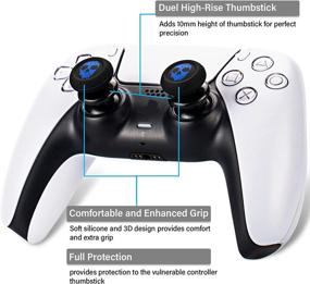 img 3 attached to 🎮 Enhance Your Gaming Experience with Playrealm FPS Thumbstick Extender & Silicone Grip Cover for PS5 & PS4 Controller