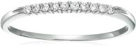 💍 white diamond petite wedding band - women's jewelry logo