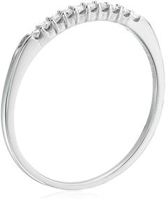 img 1 attached to 💍 White Diamond Petite Wedding Band - Women's Jewelry