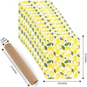 img 3 attached to 🍋 Zero Waste and Sustainable Reusable Cotton Flannel Towels with Cardboard Roll, Eco-Friendly Washable Paper Towels Roll, Fits All Holders - Lemons, Pack of 12 Towels