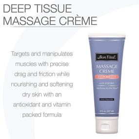 img 3 attached to 💆 Bon Vital' Deep Tissue Massage Crème - Professional Therapy Cream for Muscle Relaxation, Soreness, Injury Recovery, Deep Manipulation, Sports Massages - 8 Ounce Tube