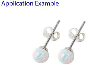 img 1 attached to 💎 High-Quality Sterling Silver Stud Earring Posts with 0.7mm Pin and 3mm Pearl Cup - Pack of 20