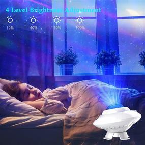 img 1 attached to 🌟 HAARAY Star Projector Night Light: Aurora Galaxy Projector with Remote Control, Music Speaker & Timing Function - Ideal Star Light Projector for Bedroom, Ceiling or Party