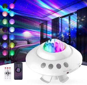 img 4 attached to 🌟 HAARAY Star Projector Night Light: Aurora Galaxy Projector with Remote Control, Music Speaker & Timing Function - Ideal Star Light Projector for Bedroom, Ceiling or Party