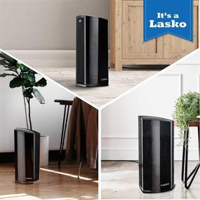 img 1 attached to Lasko LP450 Premium HEPA Tower Air Purifier for Home: DreamMode, Timer, 21.6” x 7.3” x 10”, Black – Advanced Indoor Air Filtration