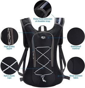 img 1 attached to 🎒 CKE Hydration Backpack with 2L Water Bladder - Camelback Pack for Hiking, Running, Cycling, Skiing, Camping - Ideal for Men, Women, and Kids