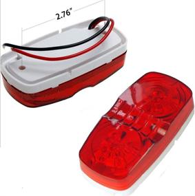 img 3 attached to 🚤 Enhance Your Boat or RV Safety with NEW SUN Trailer Boat RV Red LED Lights: Surface Mount, 10 Diodes, Bullseye Clearance Side Marker Light 2-Pack