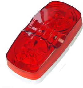 img 2 attached to 🚤 Enhance Your Boat or RV Safety with NEW SUN Trailer Boat RV Red LED Lights: Surface Mount, 10 Diodes, Bullseye Clearance Side Marker Light 2-Pack