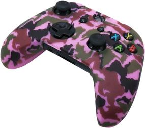 img 1 attached to 🎮 Pink Xbox One Controller Skins - RALAN Silicone Cover Protector for Xbox One Controllers | Pink Pro Thumb Grips x 2 | Cat & Skull Cap Grip x 2 | Camouflage Pink