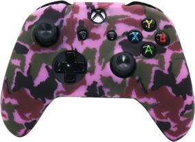 img 3 attached to 🎮 Pink Xbox One Controller Skins - RALAN Silicone Cover Protector for Xbox One Controllers | Pink Pro Thumb Grips x 2 | Cat & Skull Cap Grip x 2 | Camouflage Pink