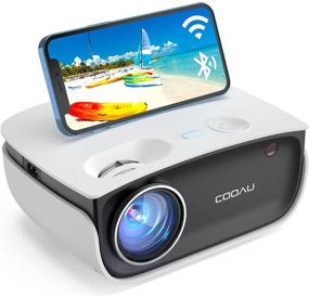 img 4 attached to 📽️ COOAU A1 Portable Projector with WiFi and Bluetooth, Supporting HD 1080P for Outdoor Movie, Ceiling Use. Mini Home Projector Compatible with Fire Stick, Gaming, DVD, iPhone, Android. Enjoy Crystal Clear Screen Experience.