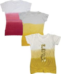 img 4 attached to 👚 MISS POPULAR 3 Pack Fashion Girls' T-Shirt Set for Tops, Tees, and Blouses