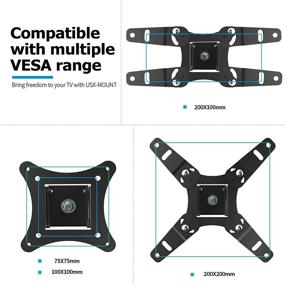 img 2 attached to 📺 Fozimoa Full Motion TV Monitor Wall Mount Bracket - Articulating Arms, Max VESA 200x200mm, Supports up to 55lbs - Swivels, Tilts, Extension, Rotation - Ideal for 13-45 Inch LED LCD Flat Curved Screen TVs & Monitors