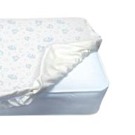 serta perfect sleeper deluxe quilted fitted crib mattress pad, white - crib mattress pad by serta perfect sleeper deluxe, quilted and fitted, in white. logo