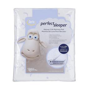 img 2 attached to Serta Perfect Sleeper Deluxe Quilted Fitted Crib Mattress Pad, White - Crib Mattress Pad by Serta Perfect Sleeper Deluxe, Quilted and Fitted, in White.