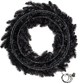 img 2 attached to 🌟 Hallmark Keepsake Star Galaxy Black Wreath Christmas Ornament with Lights - 30 inch