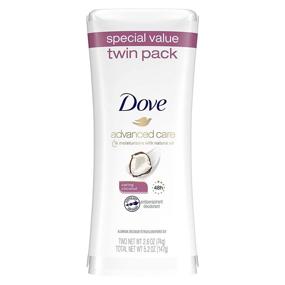 img 4 attached to 🥥 Dove Advanced Care Antiperspirant Deodorant Stick for Women, Caring Coconut - 48 Hour Protection and Comfortable Underarms, 2.6 oz - Pack of 2