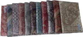 img 1 attached to 🧣 Kuldip Jamawar Pashmina Style Scarf Shawl Stole - Assorted Designs (Pack of 10)