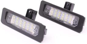 img 2 attached to 🚗 LED Rear License Plate Light Set for Ford Mustang Focus Fusion Flex Mercury Sable Milan Lincoln MKS MKT MKX MKZ OEM 8T5Z13550B 8T5Z13550A