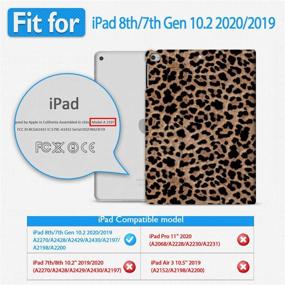 img 2 attached to 🐆 ANERIMST iPad 8th/7th Generation Case – Multi-Angle Viewing, Leopard Design