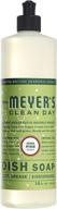 🍽️ mrs. meyer's clean day dishwashing liquid dish soap - cruelty free, iowa pine scent (16 oz bottle) logo