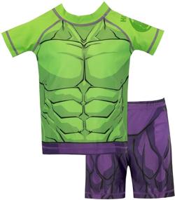 img 4 attached to Get Your Little Hulk Ready for Summer with 🏊 our Marvel Boys' Two Piece Swim Set featuring The Incredible Hulk