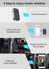img 3 attached to 🚗 Bluetooth адаптер для автомобиля Aux, ConnectOne Bluetooth приемник для автомобильной стереосистемы, громкоговорительные вызовы, Bluetooth 5.0, проводной в беспроводной конвертер наушников, аудио для домашнего колонка (GEN2 - обновление 2021 года)