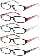 multi-gender reader's spring hinge glasses pack - includes comb of reading glasses for men and women logo