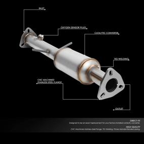 img 3 attached to 🚗 DNA Motoring OEM-CONV-YW-008 Rear Catalytic Converter: Factory Style Exhaust Replacement Solution