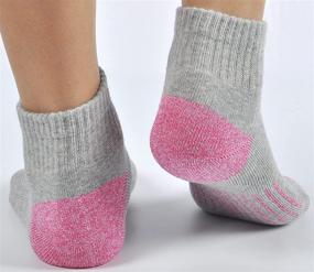 img 2 attached to 🧦 Women's 6-Pack Combed Cotton Cushioned Athletic Ankle Socks: Versatile and Stylish Multi-Color Socks for Hiking, Work, and Casual Outfits