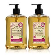 cherry blossom liquid hand soap - 16.9 fl oz pump bottles - moisturizing natural hand wash soap - triple french milled - gentle to hands - 2 pack logo