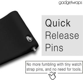 img 1 attached to GadgetWraps Ремешок для часов из силикона с съемным замком: Повышение стиля и функциональности для мужских часов