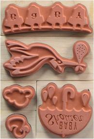 img 2 attached to Inkadinkado Baby Shower Rubber Stamp Set: 5 Piece Mounted Collection