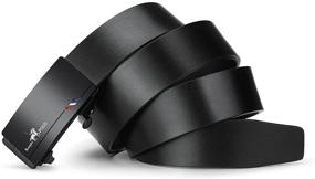 img 2 attached to Genuine Leather Ratchet Adjustable Automatic Men's Accessories in Belts