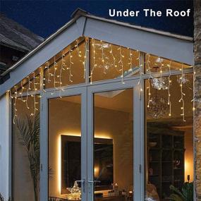 img 3 attached to Oopswow 300LED Icicle Lights with Remote: Transform Your Space with Warm White Window Curtain Lights, 8 Modes & Light Sensor – Perfect for Wedding, Party, Bedroom, Home, Garden, Outdoor, Wall, Christmas Decor – Connectable for Expanded Brilliance (Warm White)