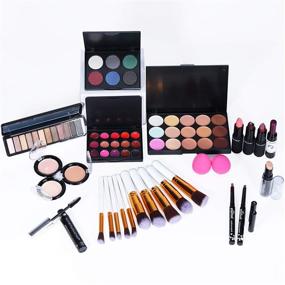 img 1 attached to 🎁 All-In-One Holiday Makeup Gift Set: 21 Piece FantasyDay Makeup Bundle - Concealer, Lipstick, Lipgloss, Pressed powder, Eyeshadow Palette, Travel Carry Bag