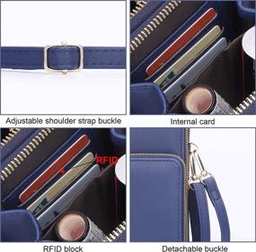 img 3 attached to Convenient and Stylish Women's Large Touch Screen Crossbody Phone Purse with Dual Straps