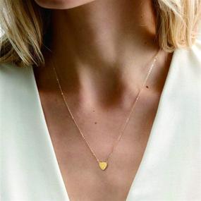 img 2 attached to 💛 Chic Gold Heart Initial Necklaces: A Perfect Litter Girl Gift & Women's Jewelry Trend