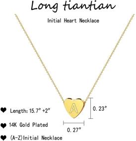 img 3 attached to 💛 Chic Gold Heart Initial Necklaces: A Perfect Litter Girl Gift & Women's Jewelry Trend