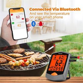 img 2 attached to Newoke Digital Meat Thermometer: Smart Grill Thermometer with LCD Display, Alarm Notification - Perfect for Barbecue, Oven, Kitchen, and Smoker