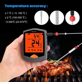 img 1 attached to Newoke Digital Meat Thermometer: Smart Grill Thermometer with LCD Display, Alarm Notification - Perfect for Barbecue, Oven, Kitchen, and Smoker