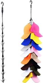 img 4 attached to 🧢 Closet Hanging Hat Rack: 16 Baseball Cap Holder for Organized Hat Storage on Closet Doors