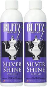 img 2 attached to Blitz 20633 Shine Liquid Polish for Sterling Silver-Plated - 8 oz (Pack of 2) - Premium Quality Polish for Maintaining Sterling Silver Brilliance