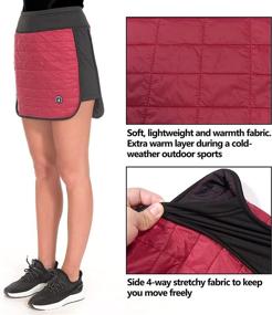 img 1 attached to Little Donkey Andy Women's Lightweight Puffer Sport 🏃 Skorts: Warm Quilted Skirt for Outdoors, Hiking, and Running