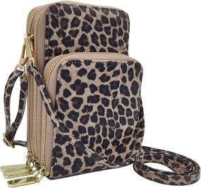 img 4 attached to Crossbody Leopard Cellphone Shoulder Designer Women's Handbags & Wallets