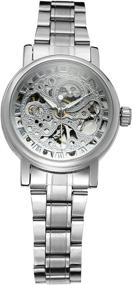 img 3 attached to ⌚️ Forsining Women's Stylish Automatic Self-Wind Skeleton Watch: Stainless Steel Bracelet WRL8005M4S1