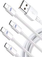 fast charge usb type c cable charger, [4pack] 3/3/6/6 feet long usb type c charging cable, usb a to type c charging cable for samsung galaxy s10 s10+ / note 8, lg v20, and other usb c chargers logo