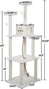 img 3 attached to 🐾 Enhanced Scratching Experience with PETMAKER Cat Tower Collection - Features Scratch Posts, Cozy Perches, Condo Hideout, and Interactive Hanging Toys