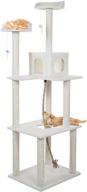 🐾 enhanced scratching experience with petmaker cat tower collection - features scratch posts, cozy perches, condo hideout, and interactive hanging toys logo